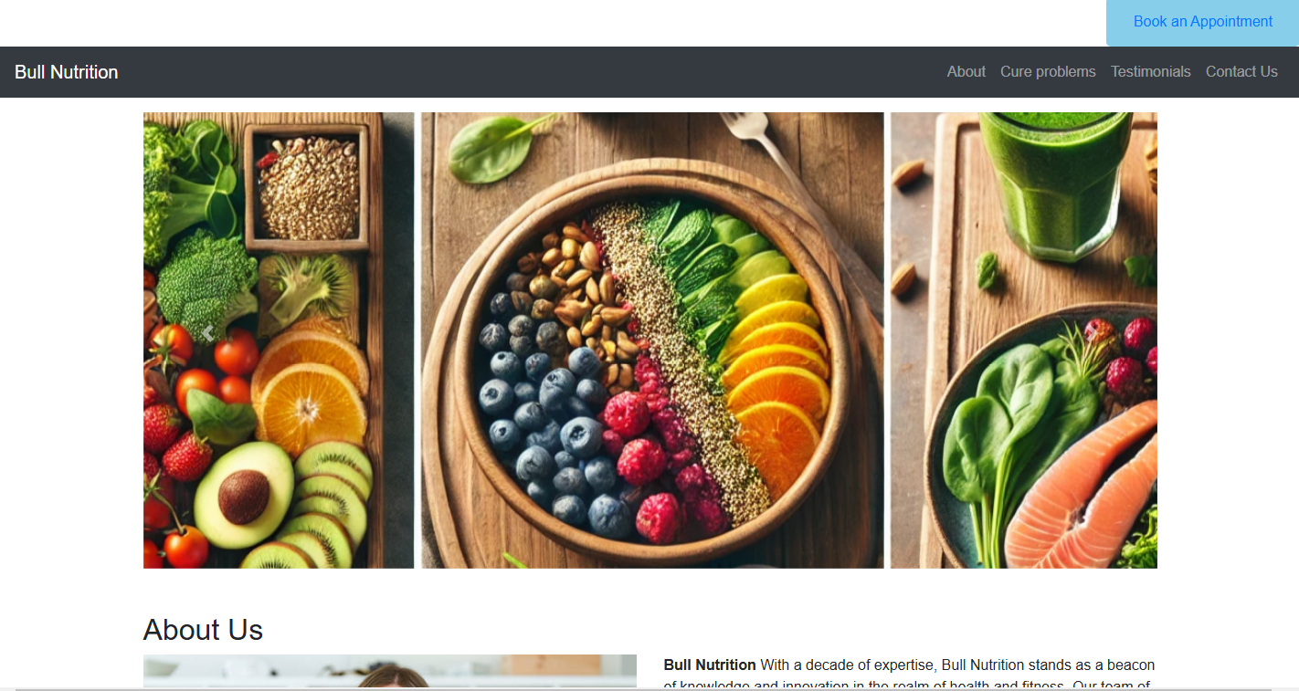 Nutrition & Wellness Platform  website